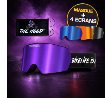 Pack Complet Masque Moto Magnétique | 4 Écrans Interchangeables – The Hood®